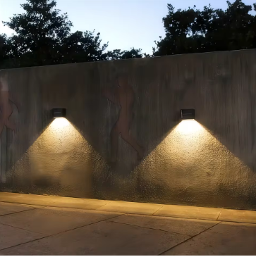 Lampe Solaire Murale LED Design Double Faisceau Haut & Bas – Éclairage Extérieur Autonome IP65