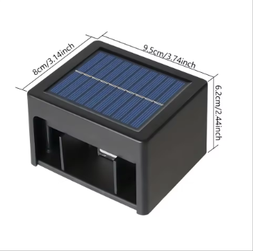 Lampe Solaire Murale LED Design Double Faisceau Haut & Bas – Éclairage Extérieur Autonome IP65